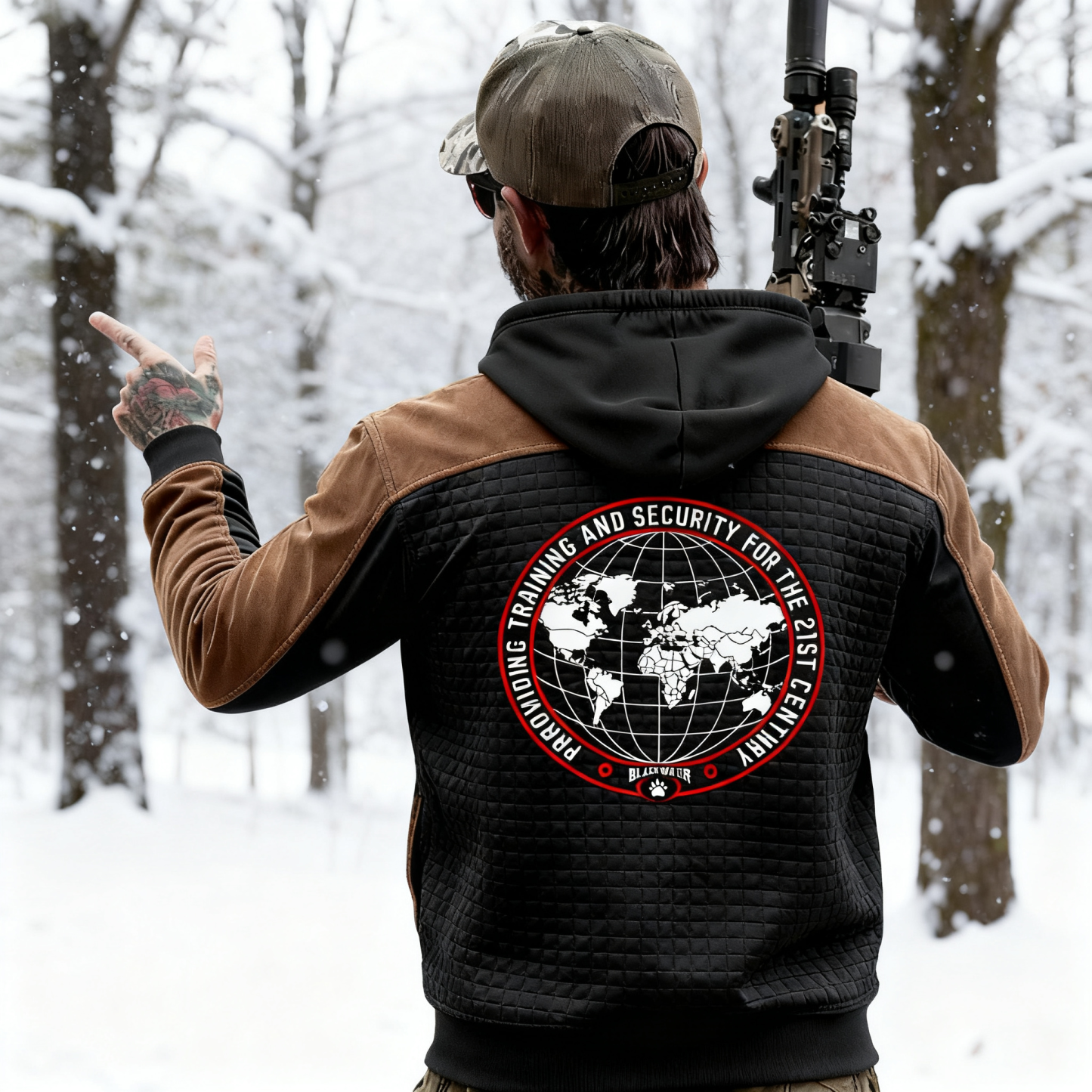 Providing Training And Security For The 21st Century Printed Fleece-lined Unisex Color-Blocked Hoodie