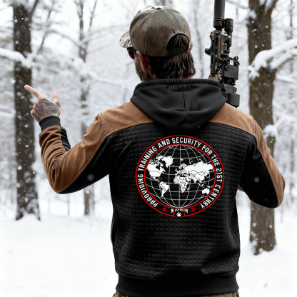 Providing Training And Security For The 21st Century Printed Fleece-lined Unisex Color-Blocked Hoodie