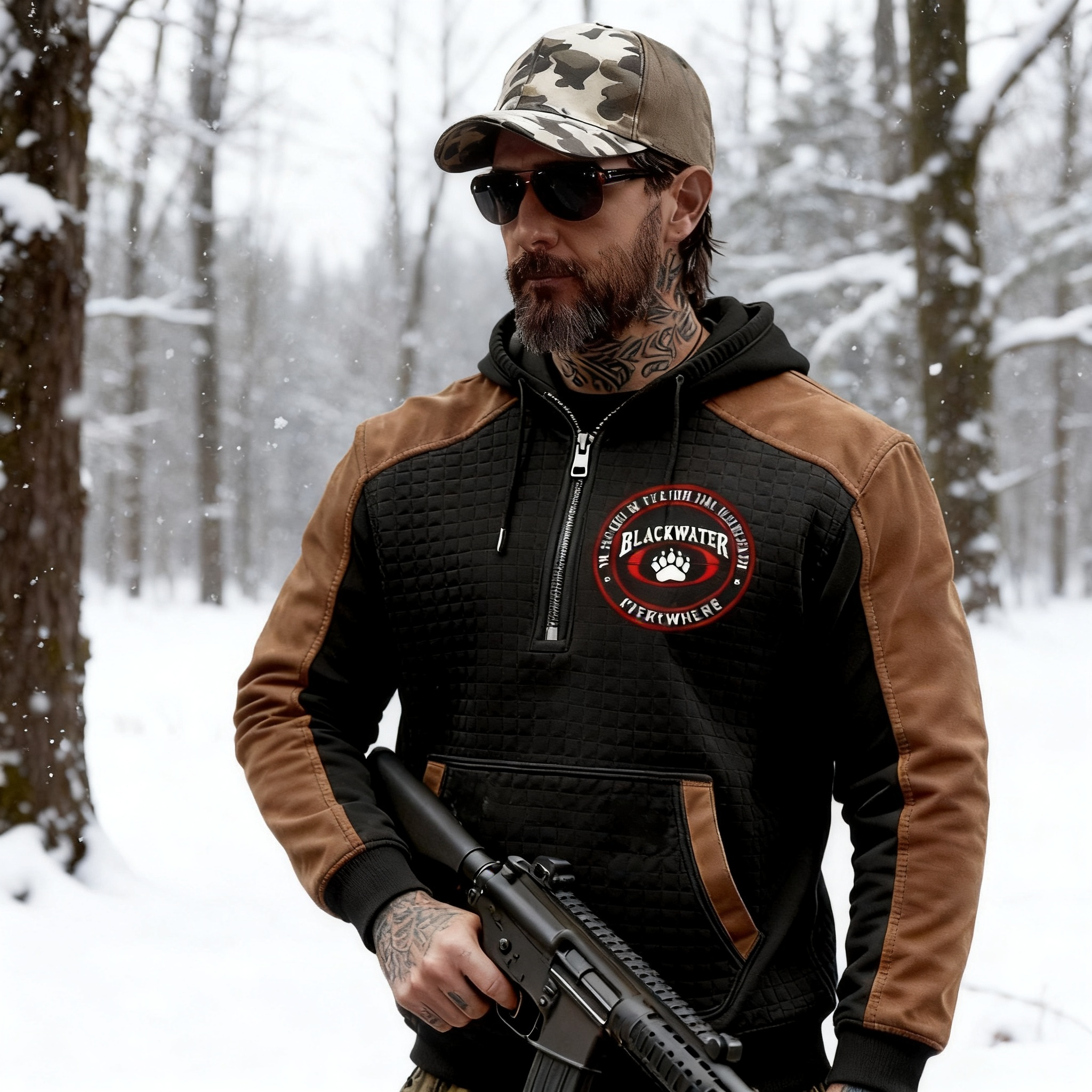 Providing Training And Security For The 21st Century Printed Fleece-lined Unisex Color-Blocked Hoodie