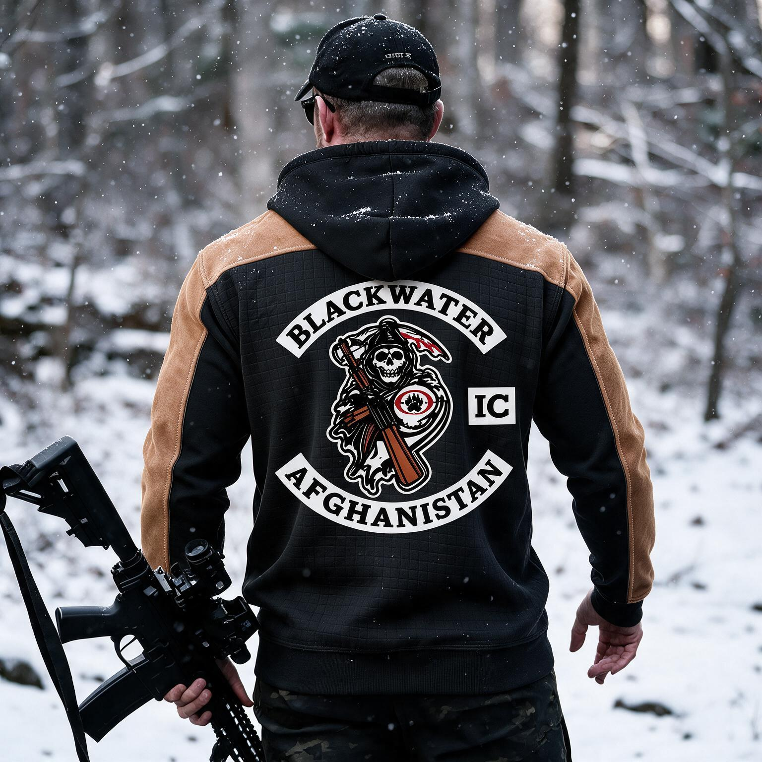 Afghanistan Printed Fleece-lined Unisex Color-Blocked Hoodie