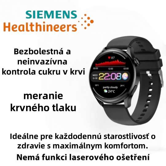 Hodinky Siemens Laser Therapy Watch monitorujú srdcovú frekvenciu / krvný tlak / hladinu cukru v krv