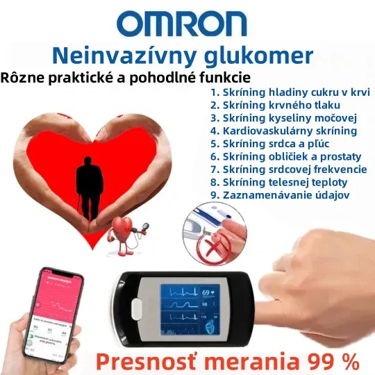 ✨2025 Omron vysoko presný neinvazívny glukometer a krvný oxymeter
