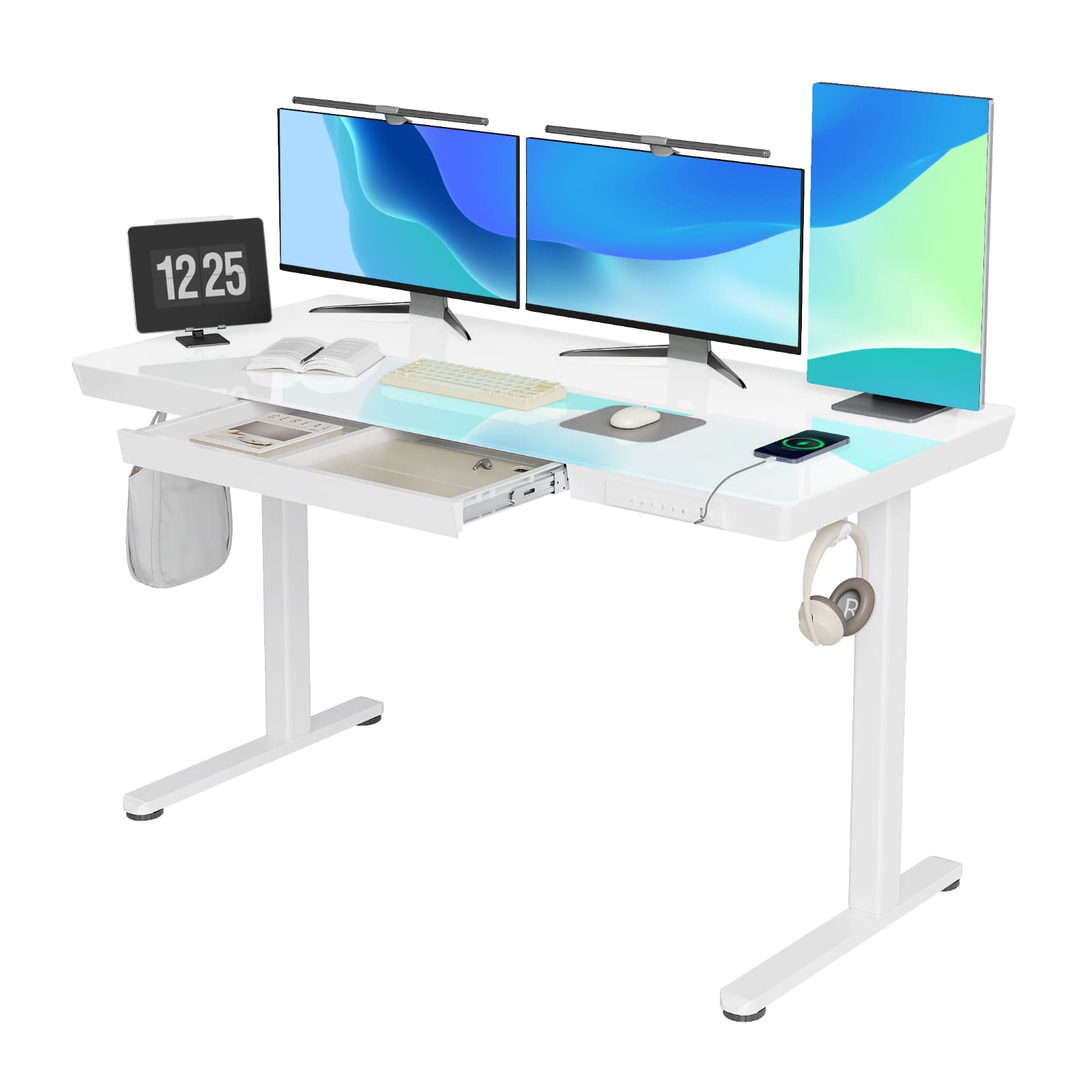 adjustable height l shaped desk