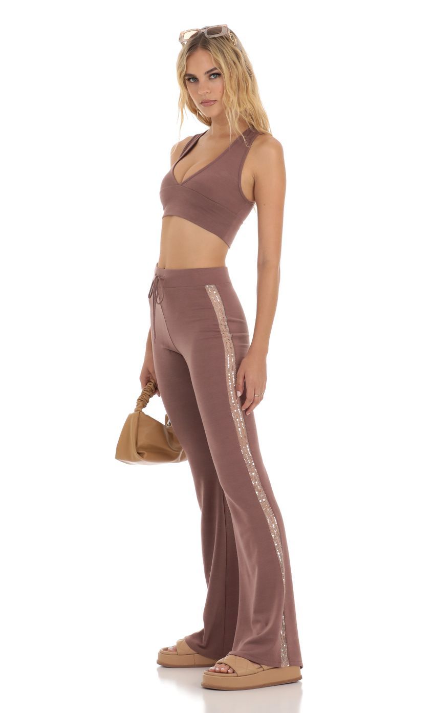 Sequin Two Piece Set in Brown-Sunny Prom. All rights reserved.