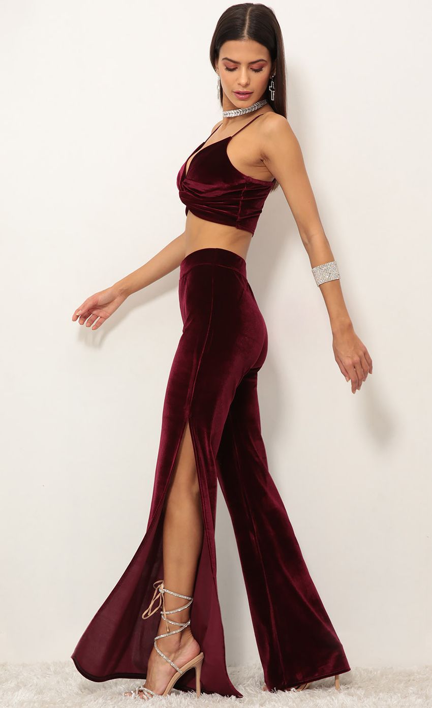 Velvet Luxe Set in Wine-Sunny Prom. All rights reserved.