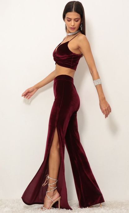 Velvet Luxe Set in Wine-Sunny Prom. All rights reserved.