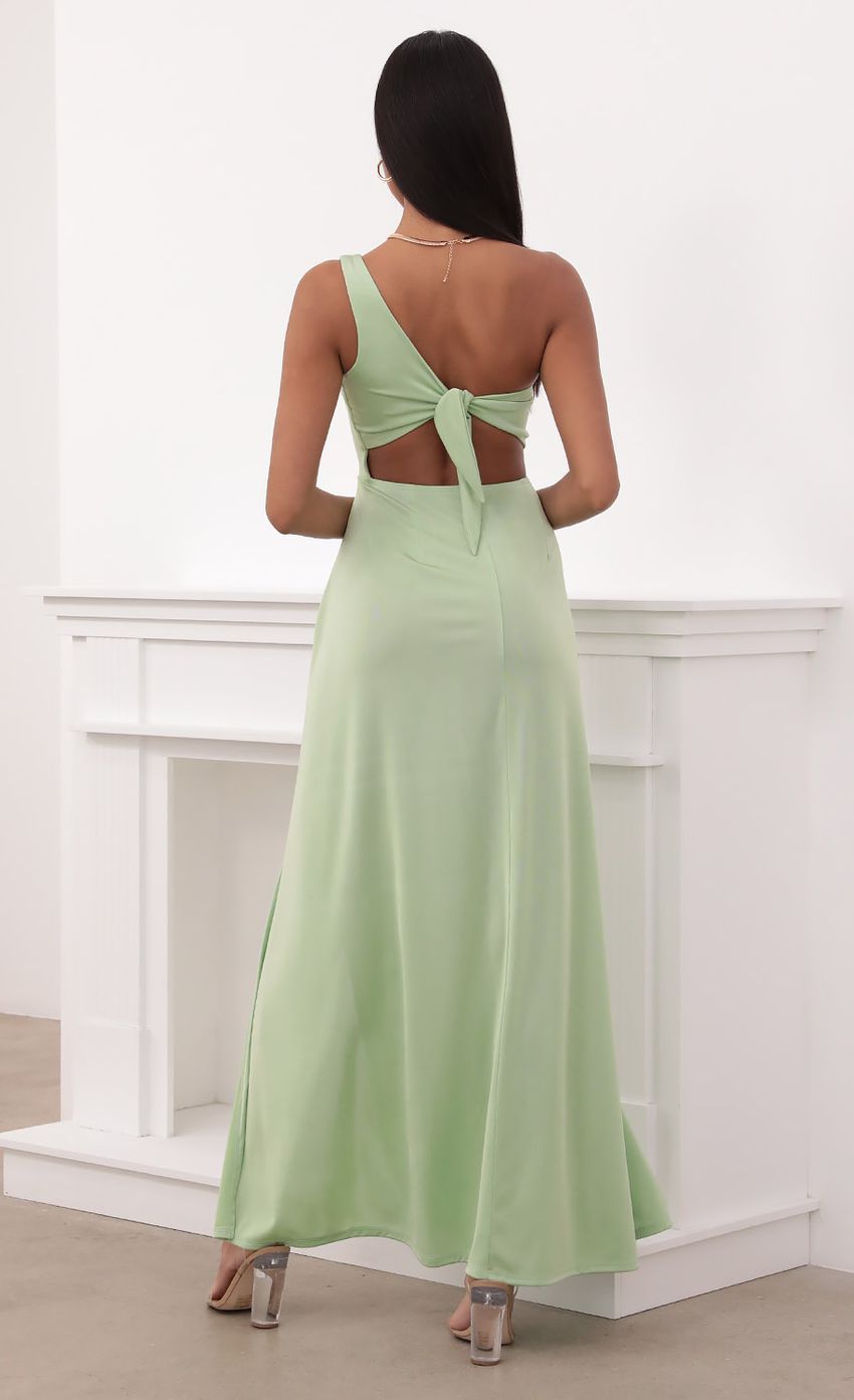 Shoulder Maxi in Matcha Green-Sunny Prom. All rights reserved.