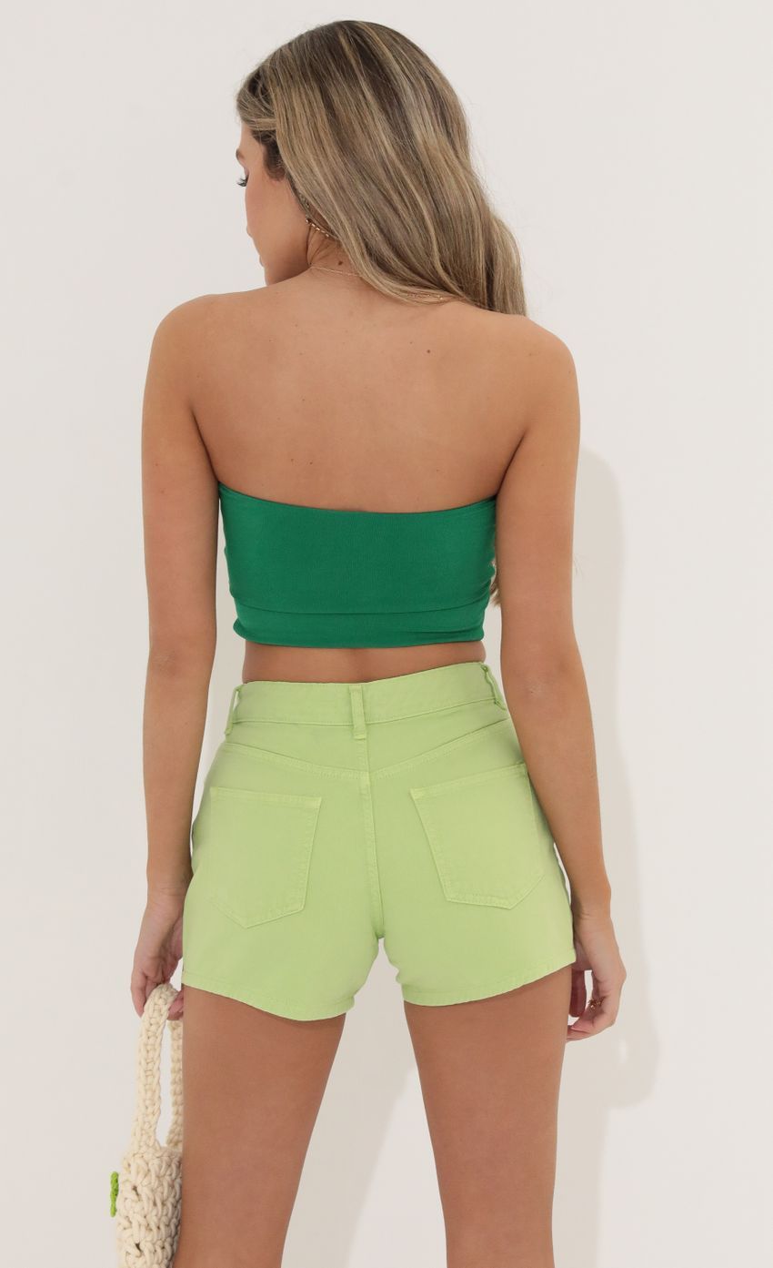 Tube Top in Green-Sunny Prom. All rights reserved.