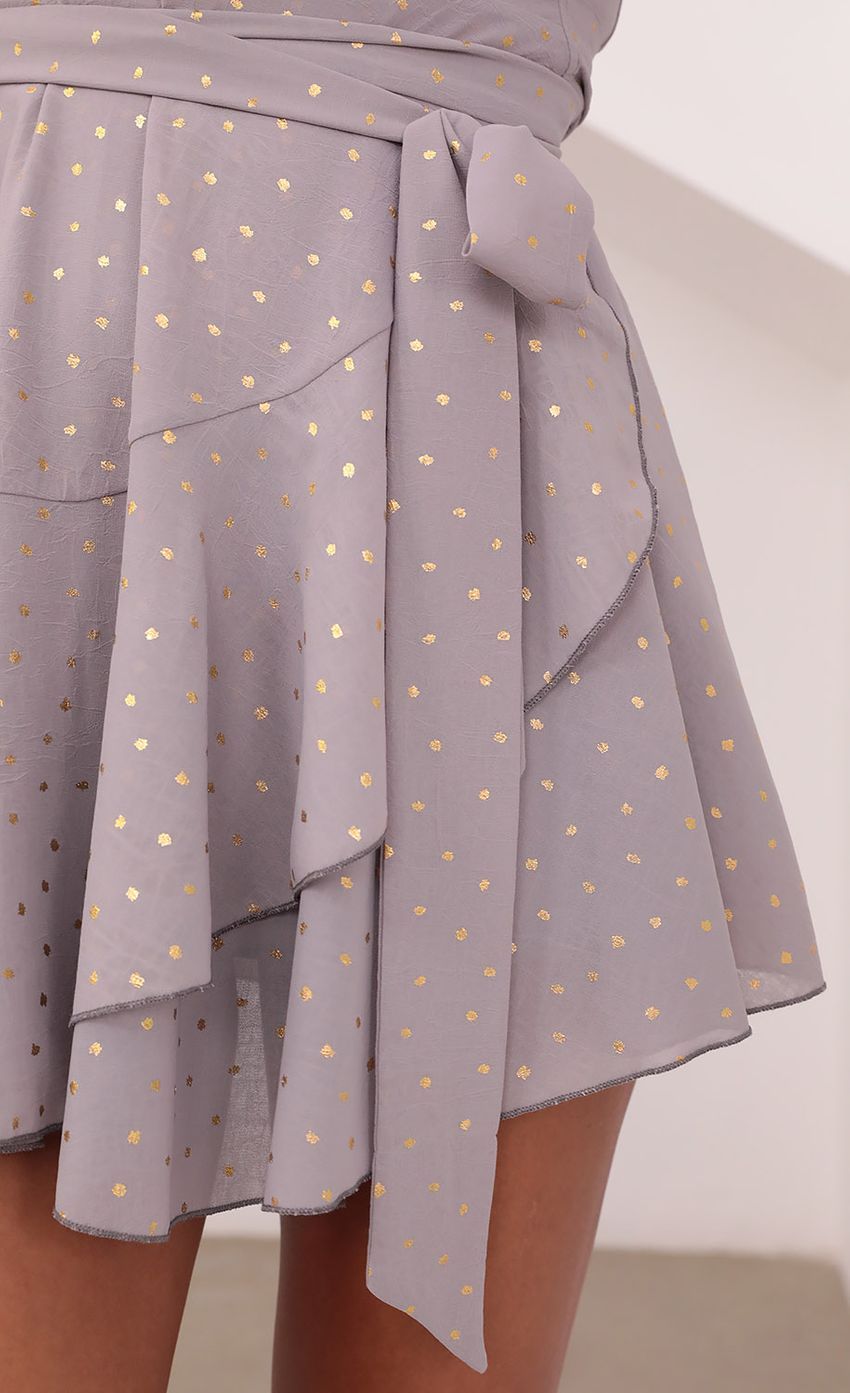 Wrap Dress in Grey-Sunny Prom. All rights reserved.