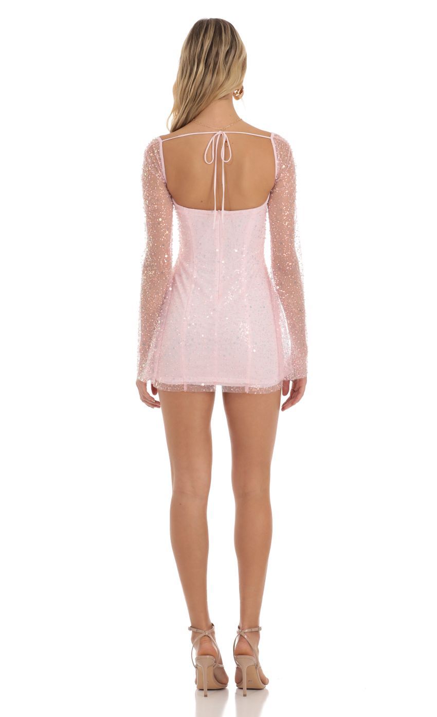 Sequin Corset Dress in Pink-Sunny Prom. All rights reserved.