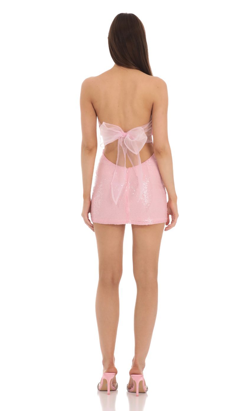 Sequin Strapless Corset Dress in Pink-Sunny Prom. All rights reserved.