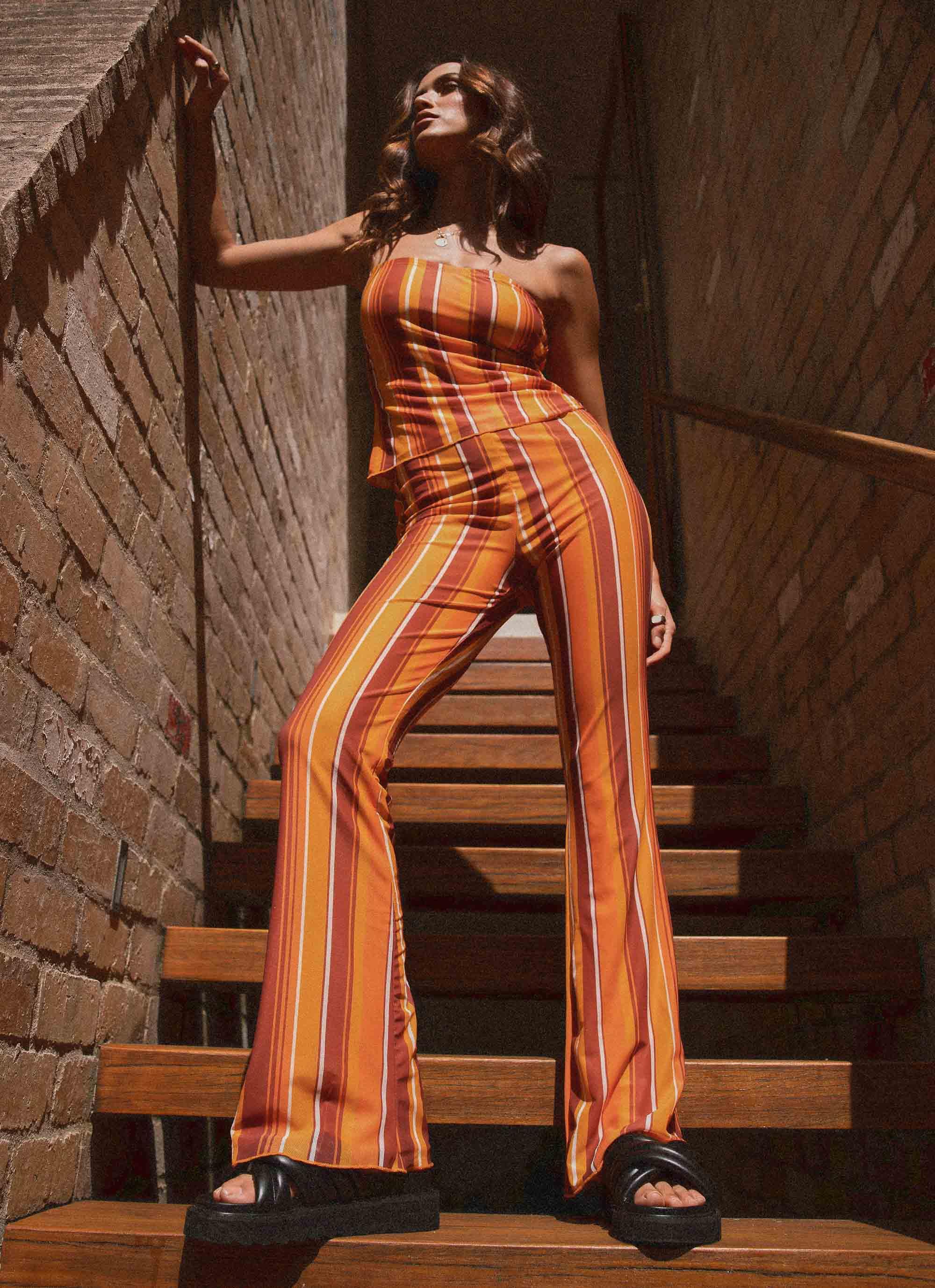 Catching Last Light Pants - Golden Hour Stripe-Sunny Prom. All rights reserved.
