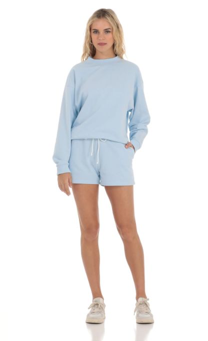 Sweat Shorts in Baby Blue-Sunny Prom. All rights reserved.