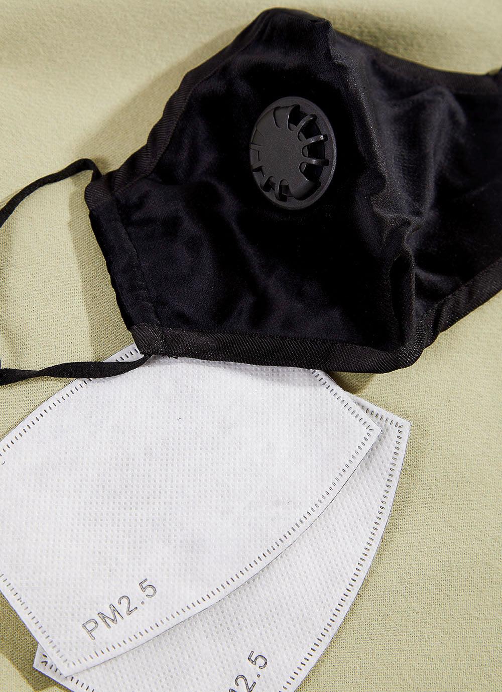 Re-Usable Valve Mask with 2 Filters - Black-Sunny Prom. All rights reserved.