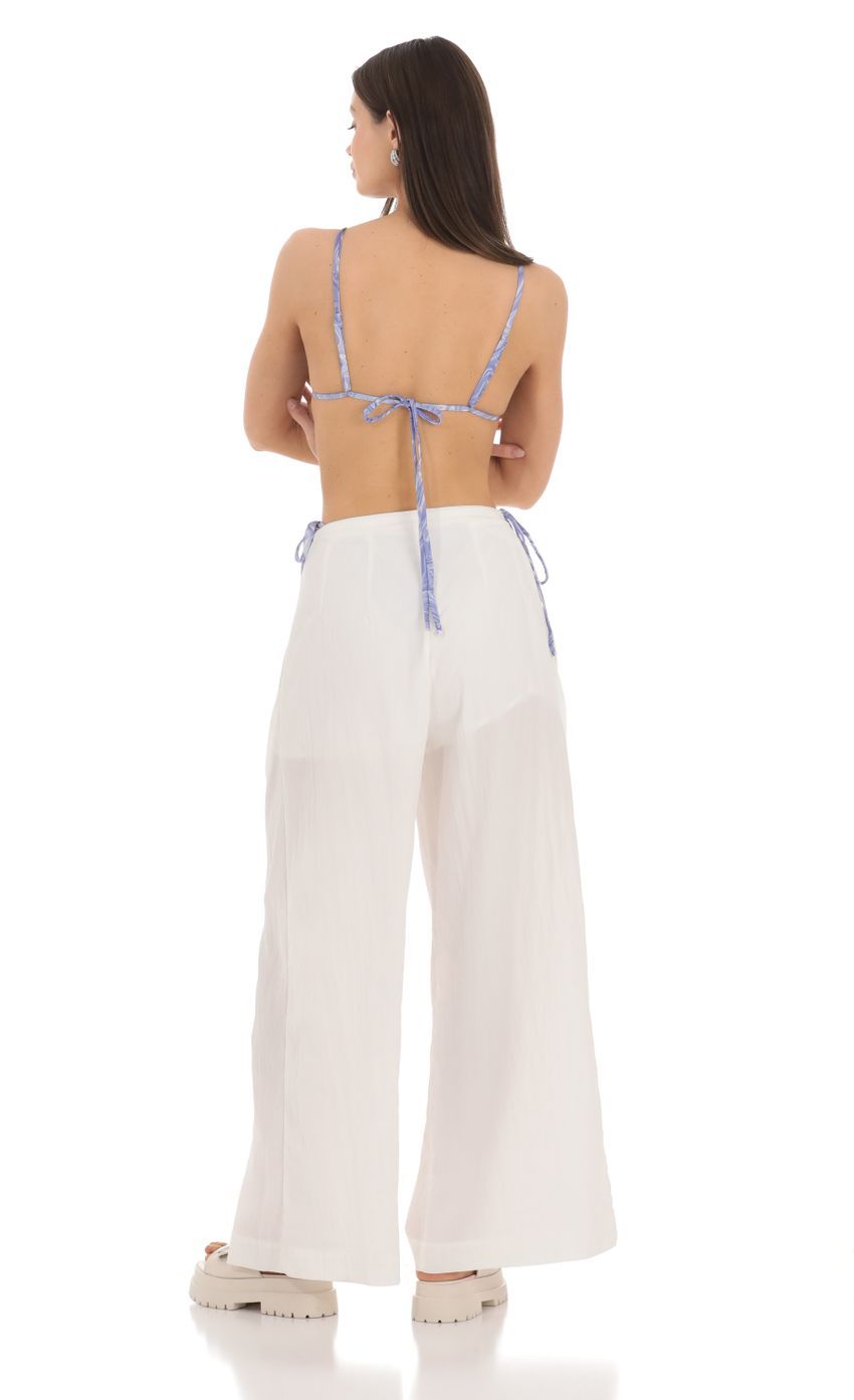 Wide Leg Pants in White-Sunny Prom. All rights reserved.