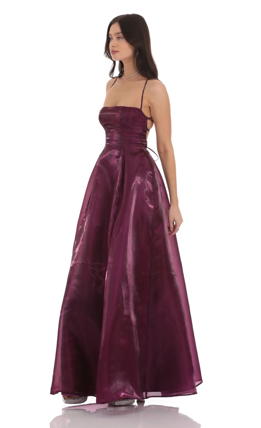 Sheen Fit and Flare Maxi Dress in Purple-Sunny Prom. All rights reserved.