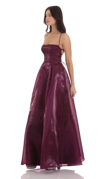 Sheen Fit and Flare Maxi Dress in Purple-Sunny Prom. All rights reserved.
