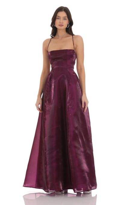 Sheen Fit and Flare Maxi Dress in Purple-Sunny Prom. All rights reserved.