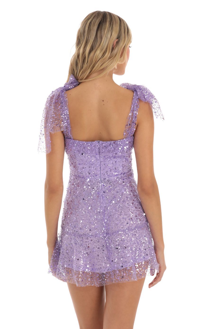 Sequin Mini Dress in Purple-Sunny Prom. All rights reserved.