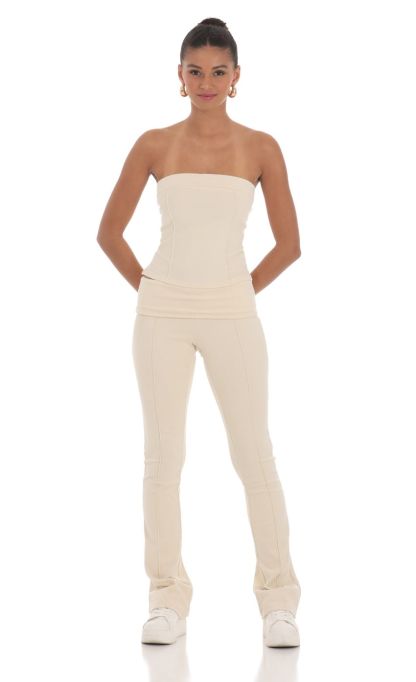 Velour Two Piece Set in Cream-Sunny Prom. All rights reserved.
