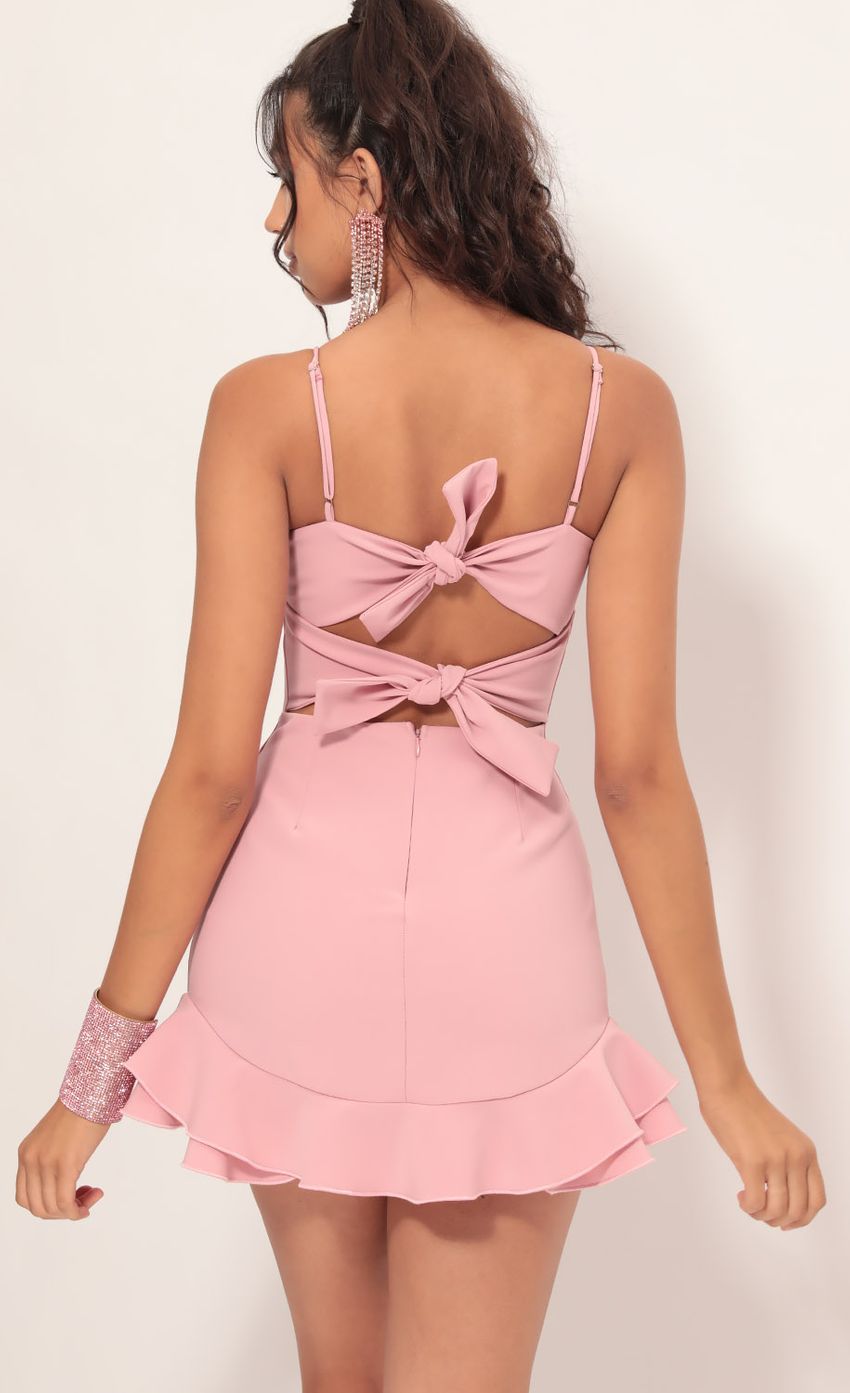 Ruffle Dress In Light Mauve-Sunny Prom. All rights reserved.
