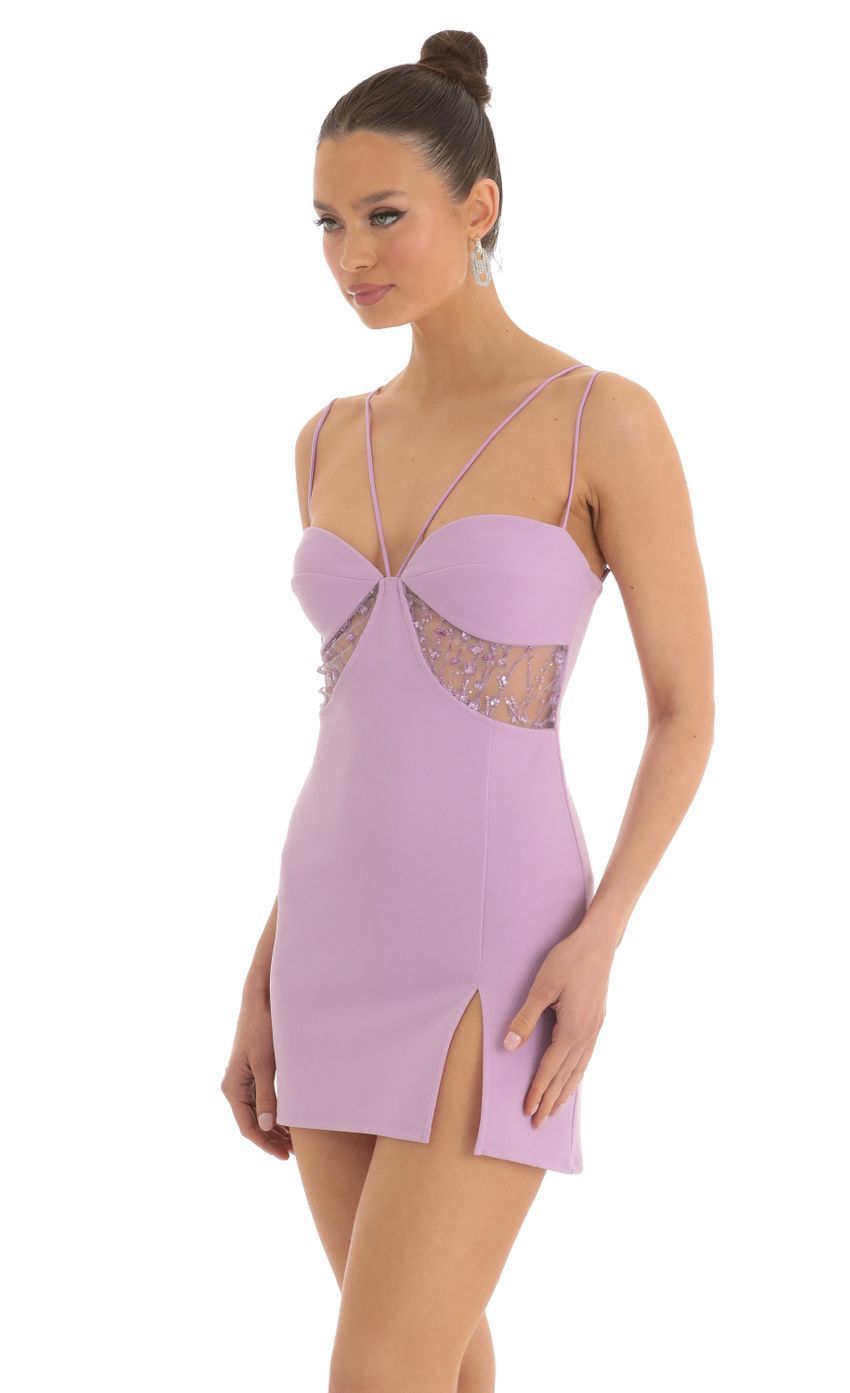 Sequin Cutout Dress in Purple-Sunny Prom. All rights reserved.