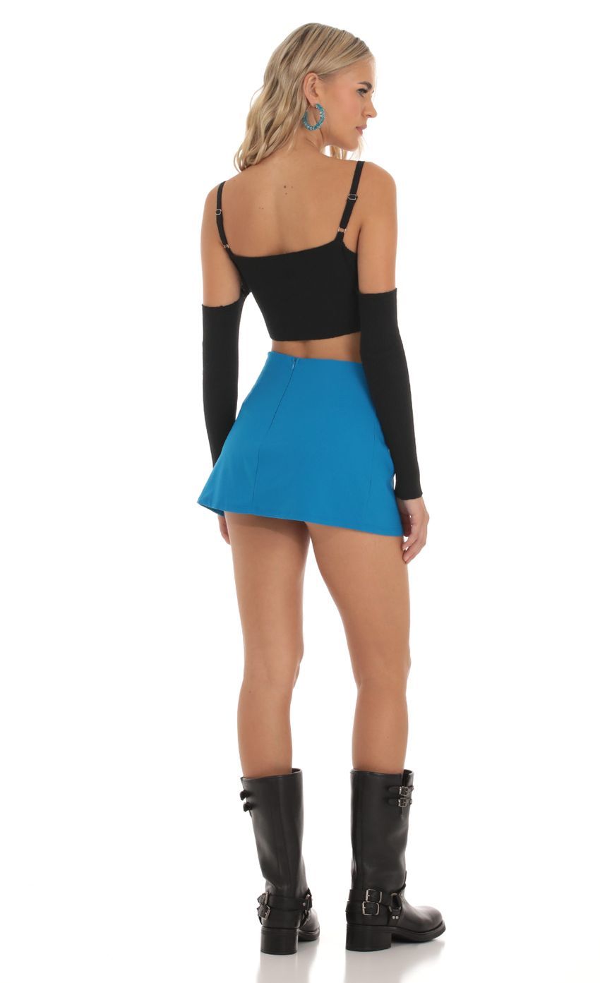 Side Slit Skort in Blue-Sunny Prom. All rights reserved.