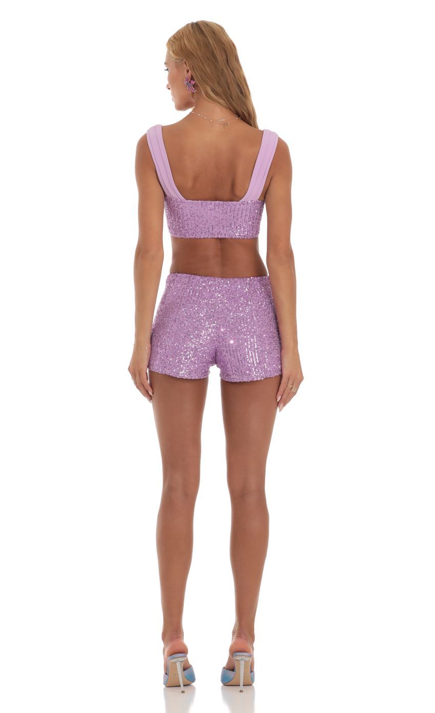 Sequin Two Piece Set in Purple-Sunny Prom. All rights reserved.
