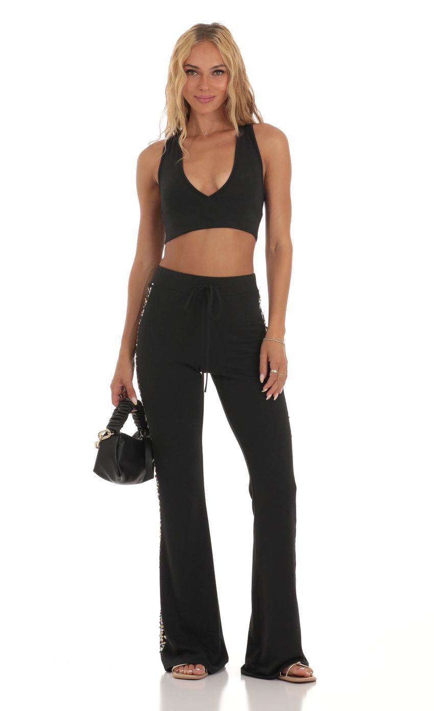 Sequin Two Piece Set in Black-Sunny Prom. All rights reserved.