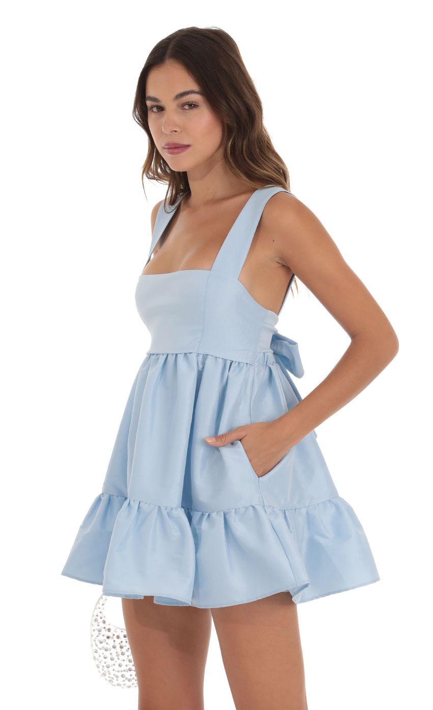 Square Neckline Dress in Blue-Sunny Prom. All rights reserved.