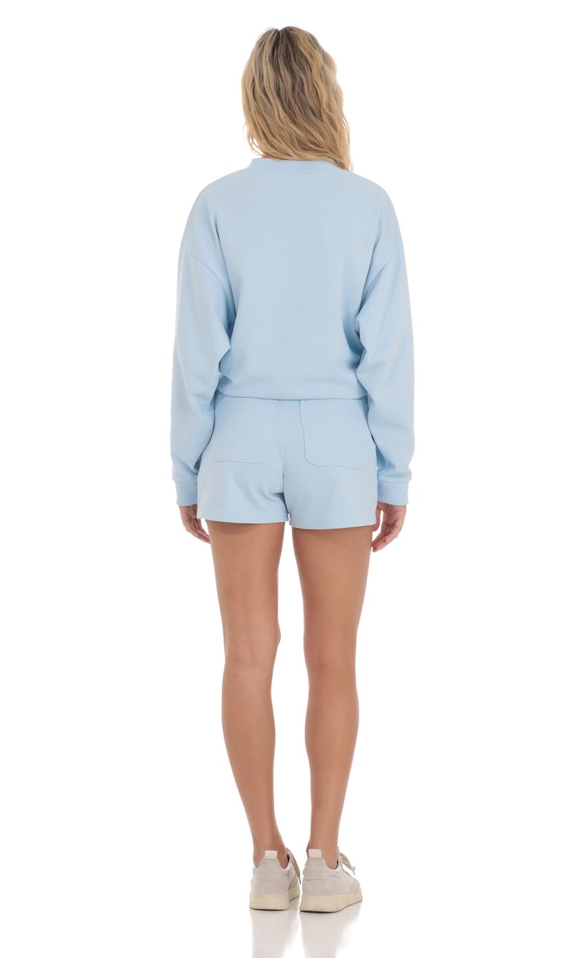 Sweat Shorts in Baby Blue-Sunny Prom. All rights reserved.