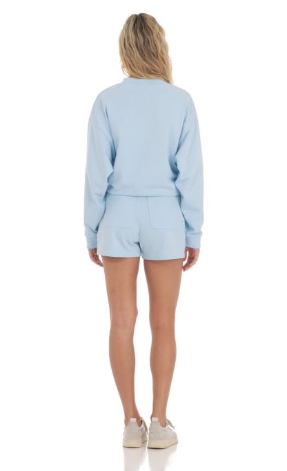 Sweat Shorts in Baby Blue-Sunny Prom. All rights reserved.