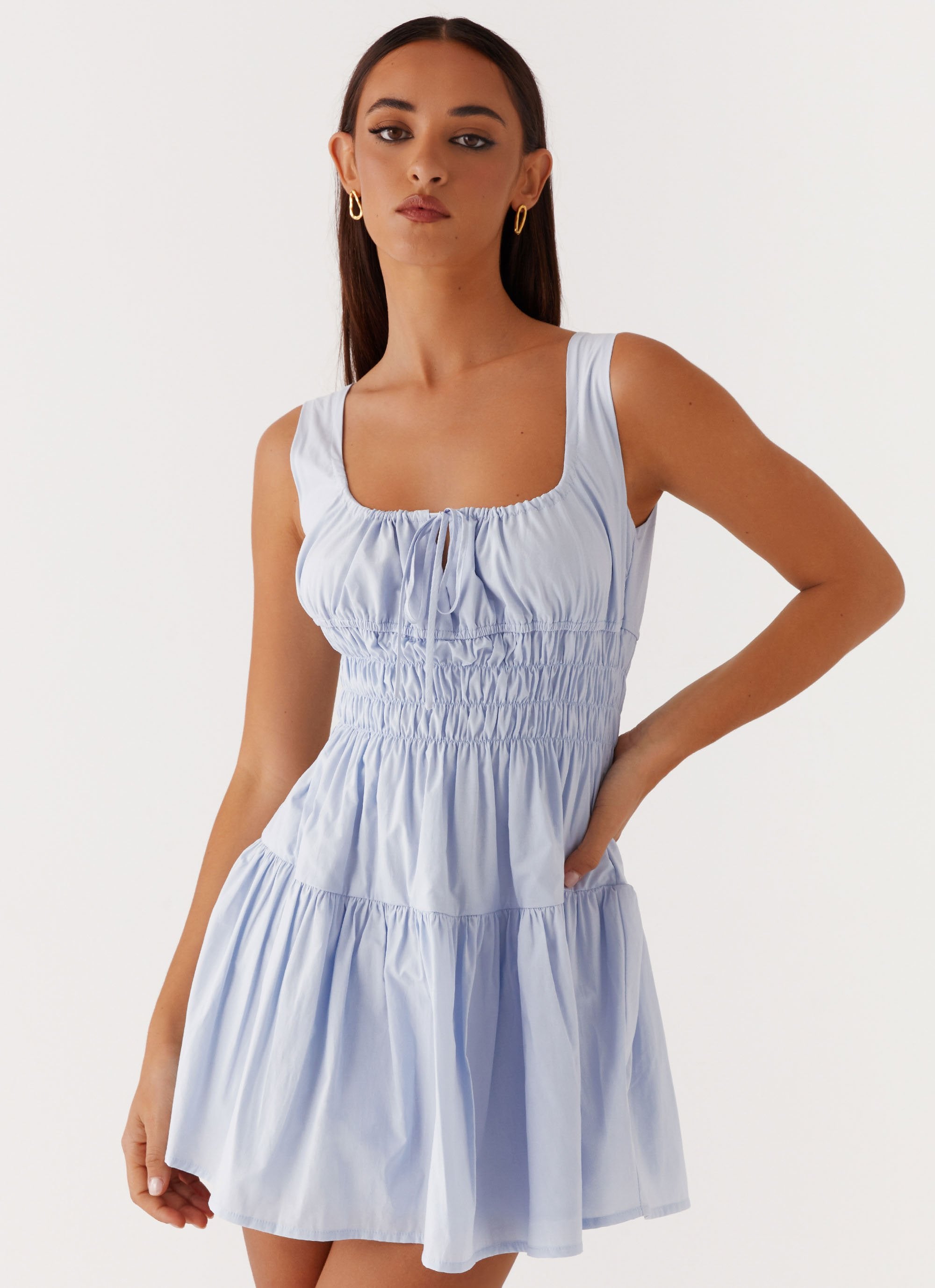 Addison Mini Dress - Blue-Sunny Prom. All rights reserved.