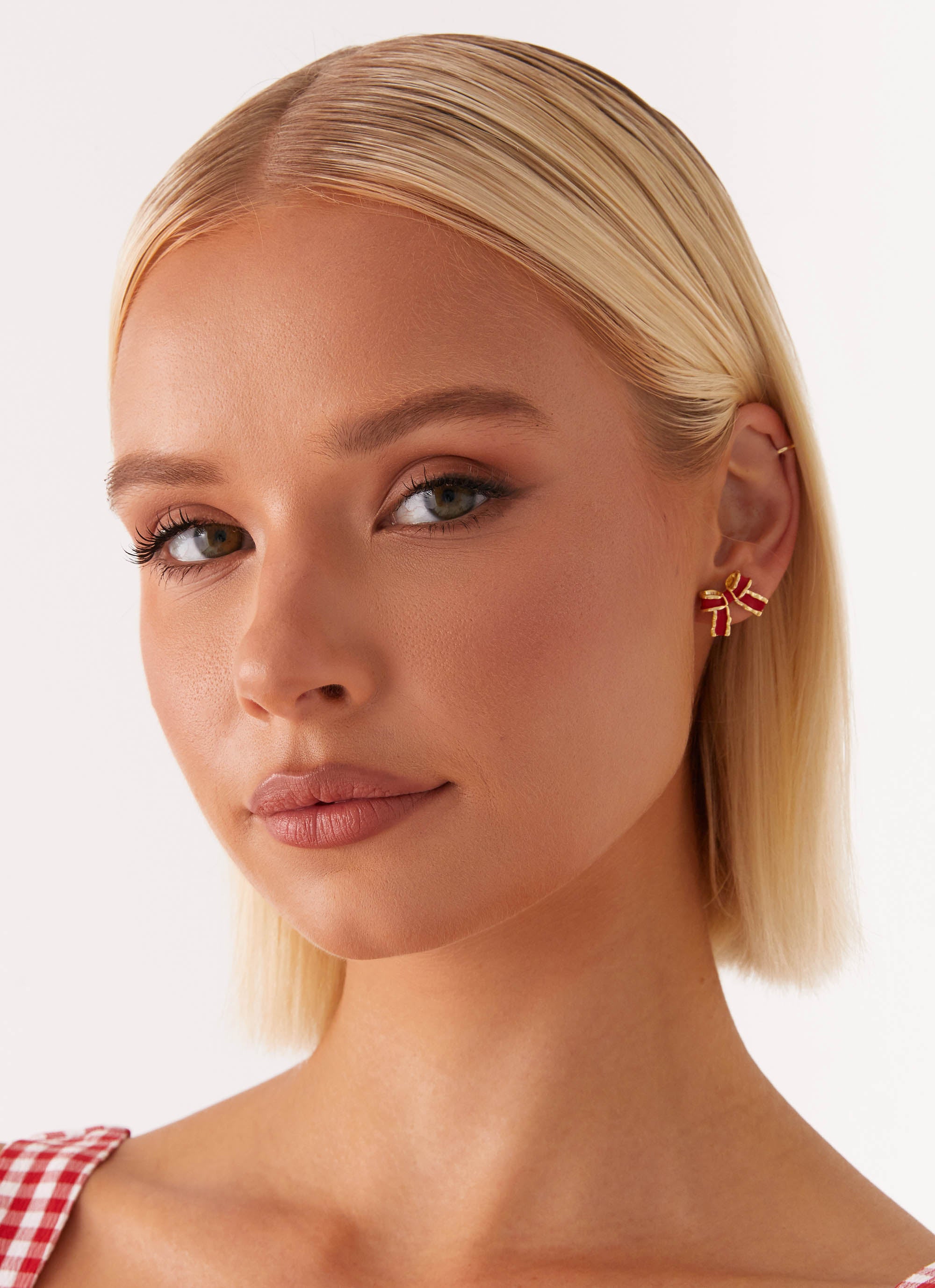 Adorable Bow Earrings - Red-Sunny Prom. All rights reserved.