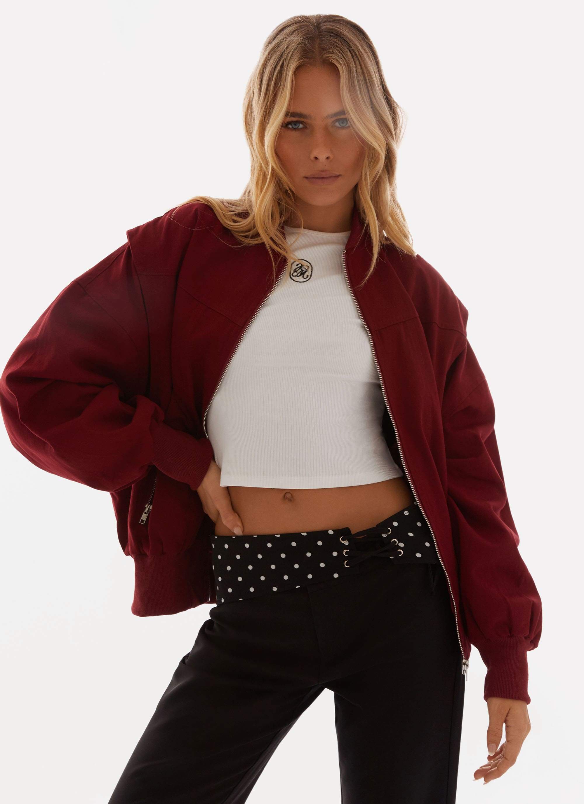 Alabama Bomber Jacket - Red-Sunny Prom. All rights reserved.