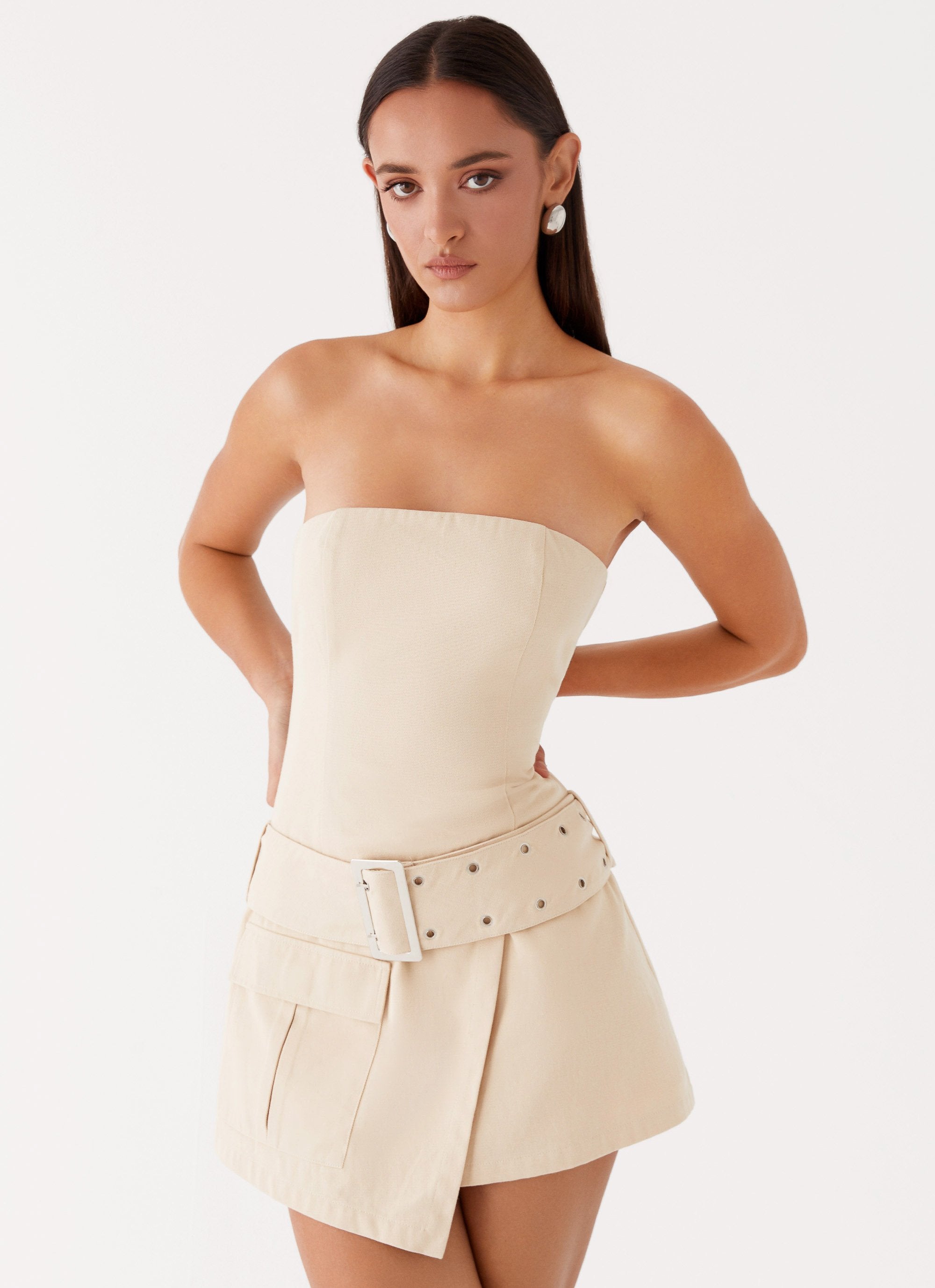 All For You Strapless Mini Dress - Ivory-Sunny Prom. All rights reserved.
