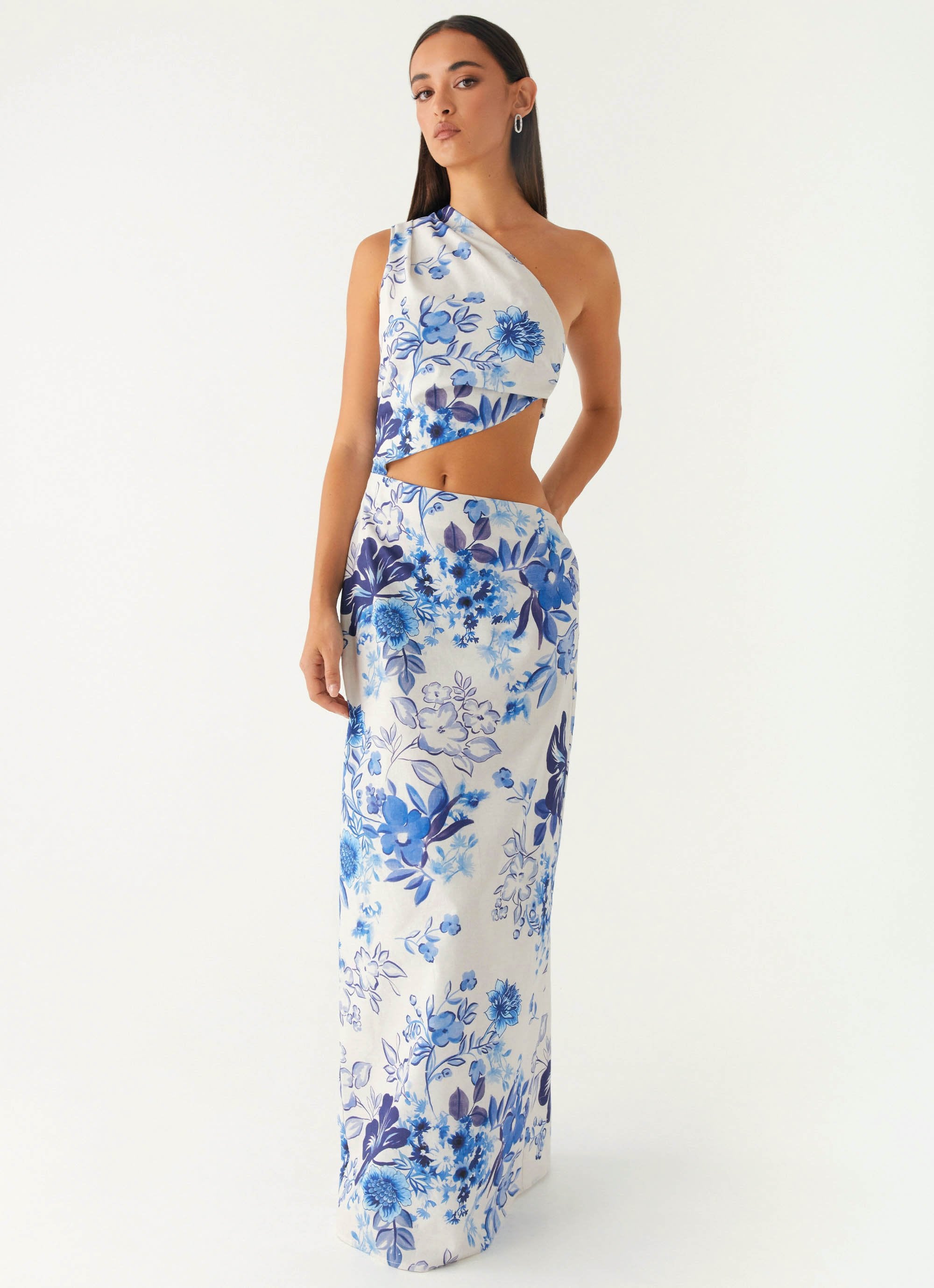 All Summer Long Maxi Dress - Serene Sky Floral-Sunny Prom. All rights reserved.