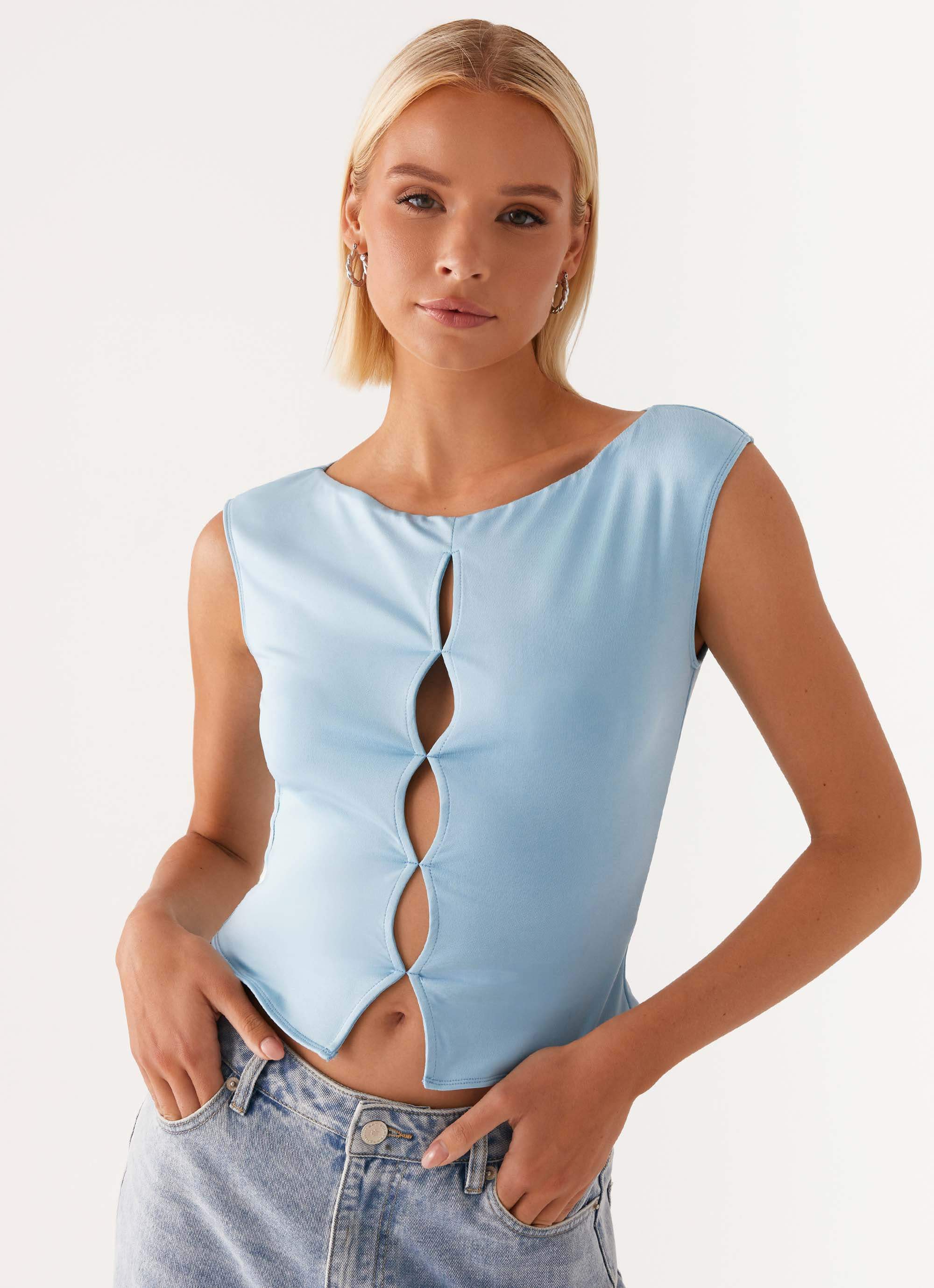 Ally Top - Baby Blue-Sunny Prom. All rights reserved.