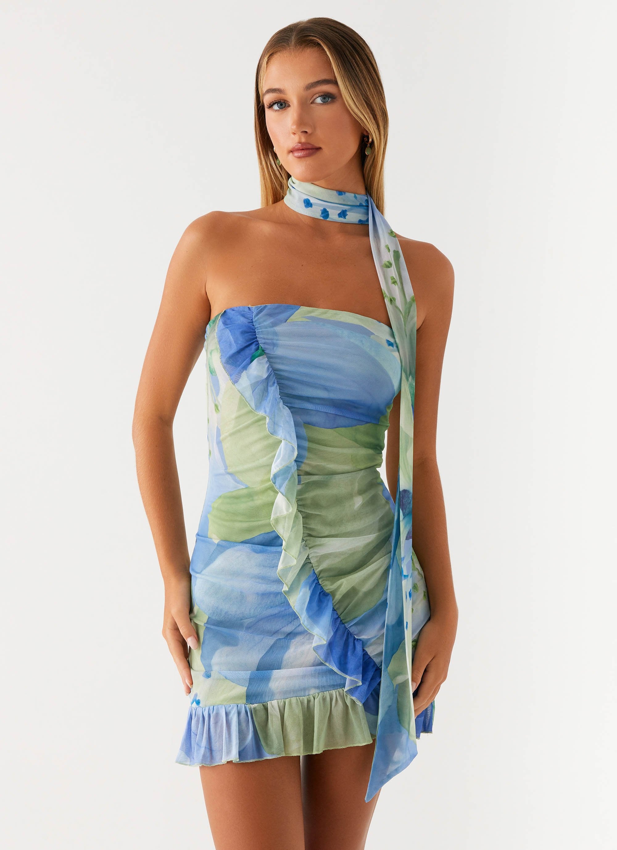 Archie Mini Dress - Flower Print-Sunny Prom. All rights reserved.
