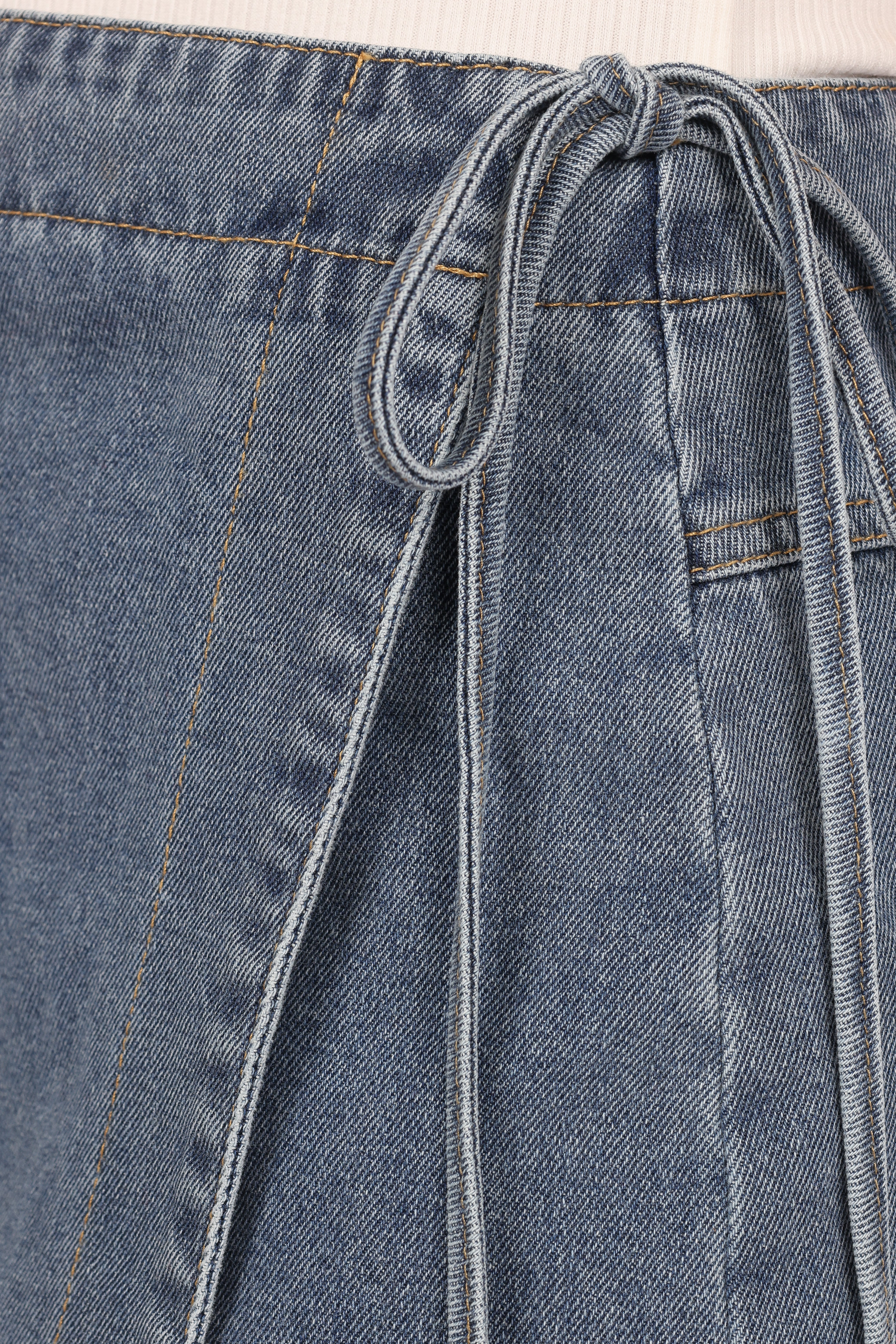 Ashton Denim Skort - Medium Wash-Sunny Prom