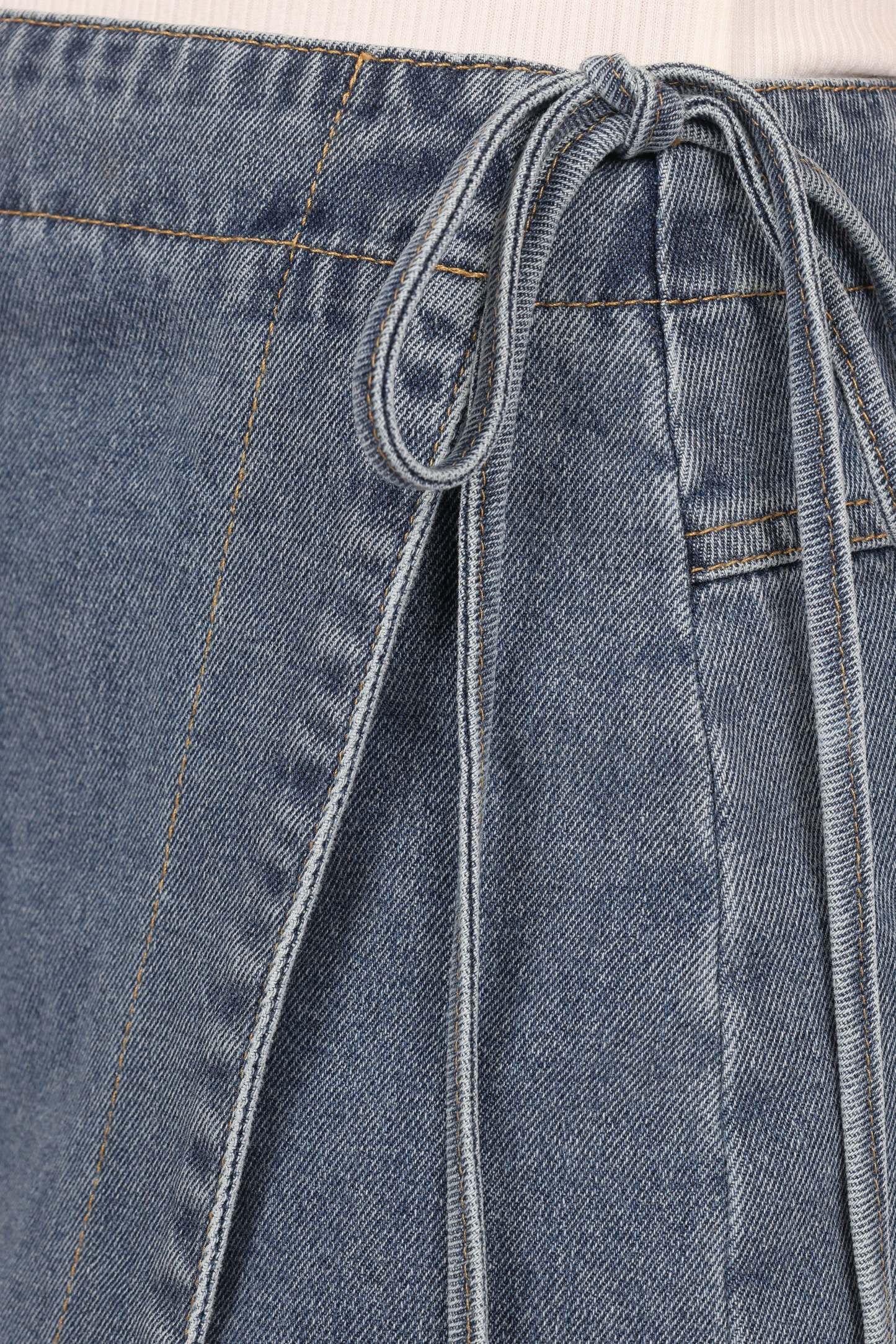 Ashton Denim Skort - Medium Wash-Sunny Prom