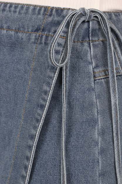Ashton Denim Skort - Medium Wash-Sunny Prom
