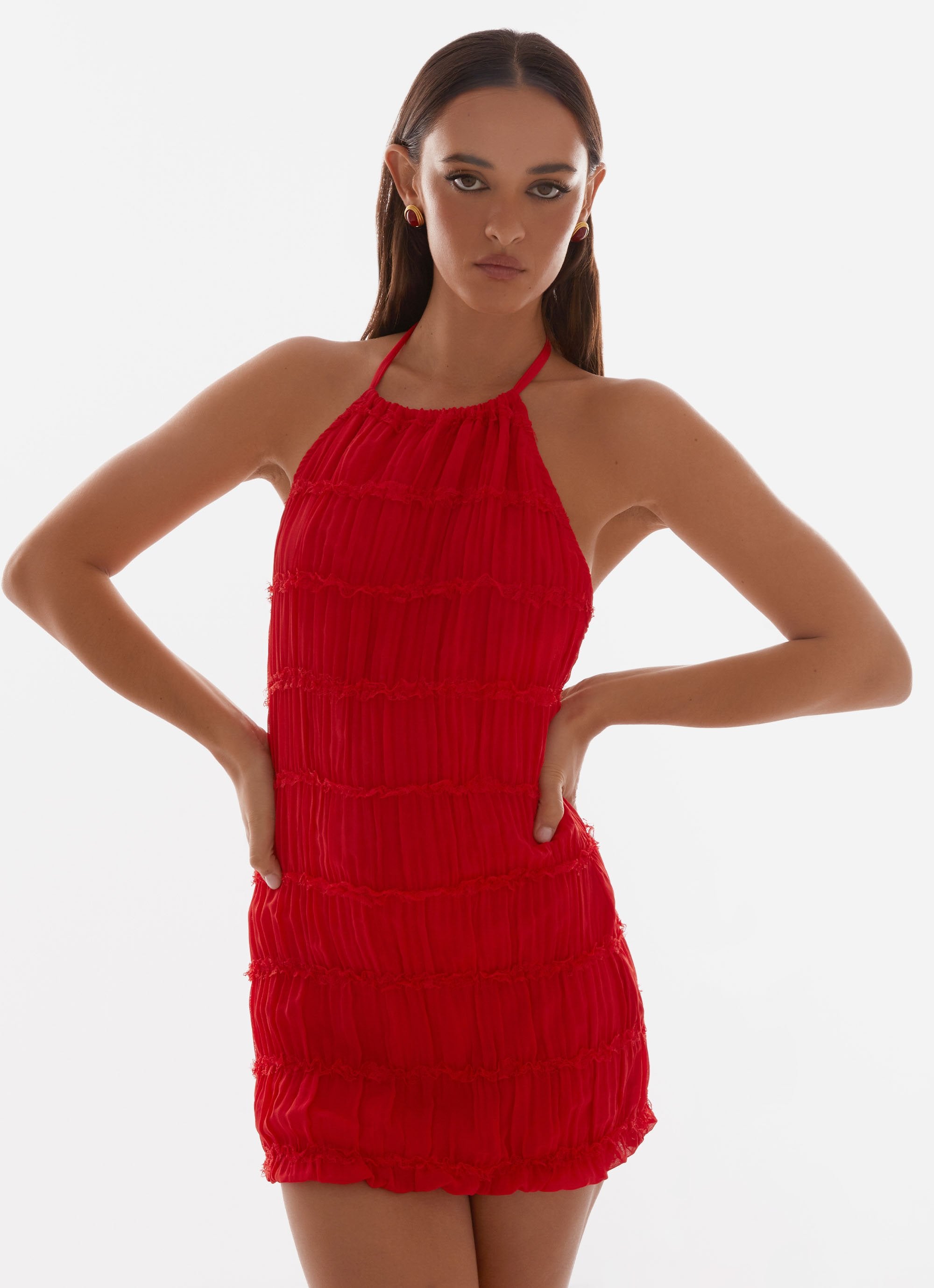 Aullie Mini Dress - Red-Sunny Prom. All rights reserved.