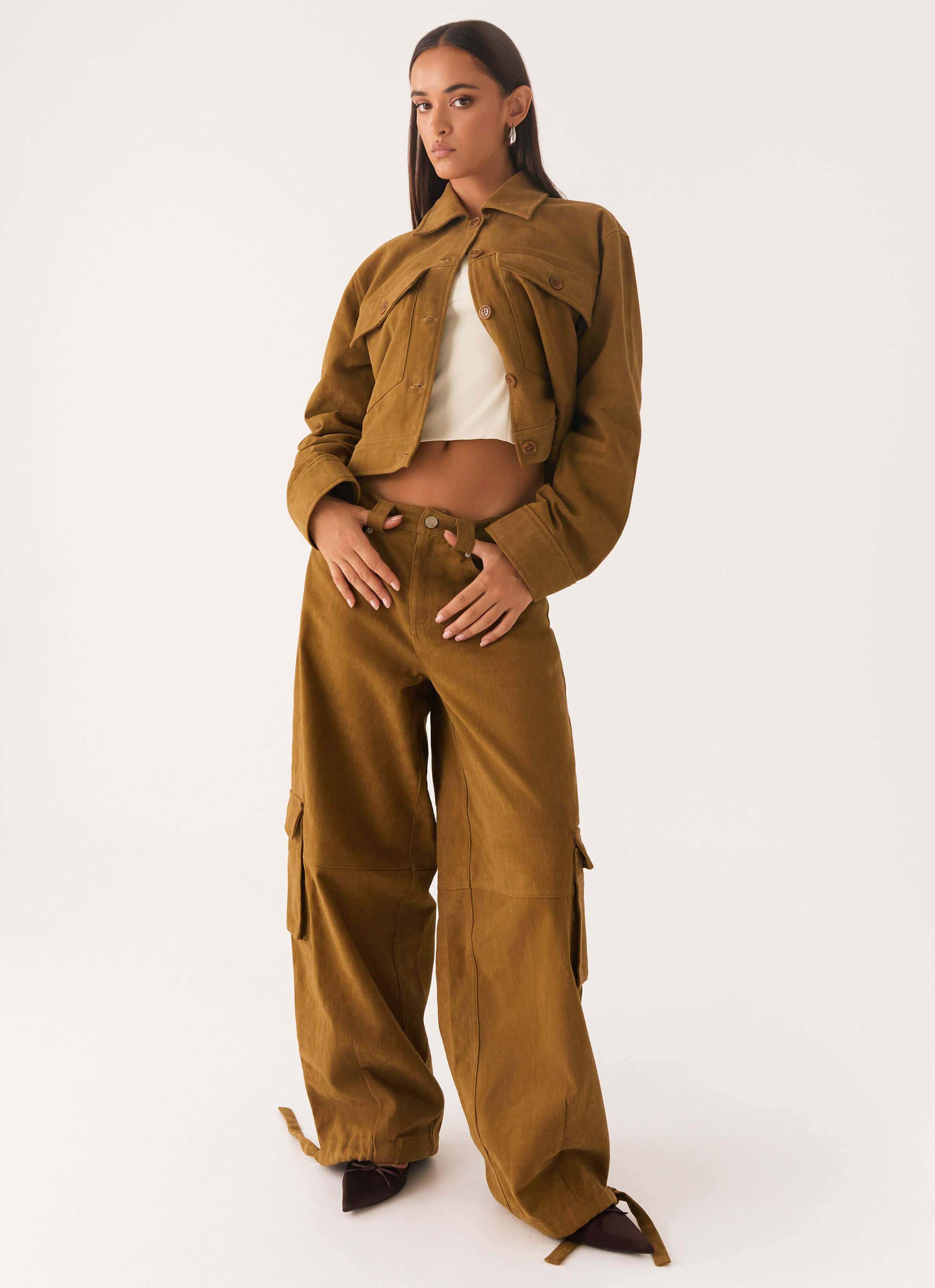 Back In Time Cargo Pant - Brown-Sunny Prom. All rights reserved.
