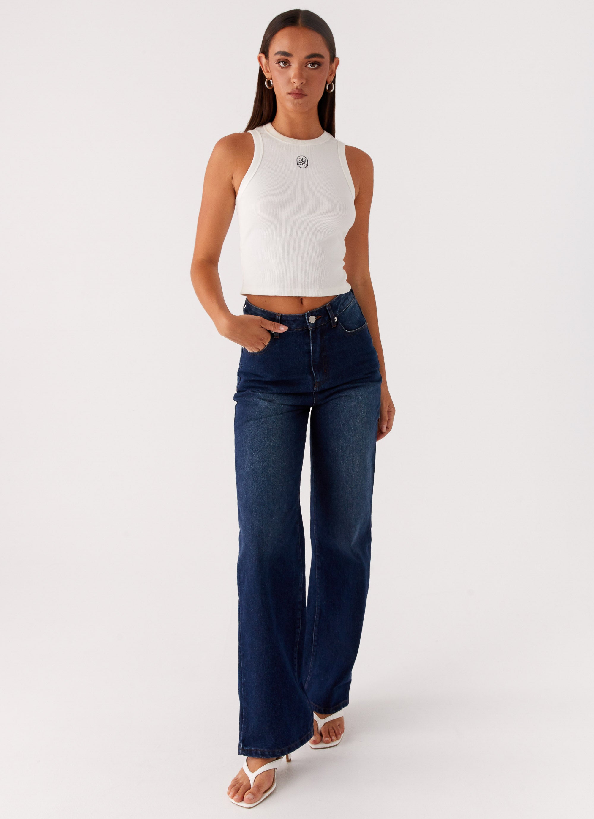 Back Again Straight Leg Denim Jeans - Vintage Blue-Sunny Prom. All rights reserved.
