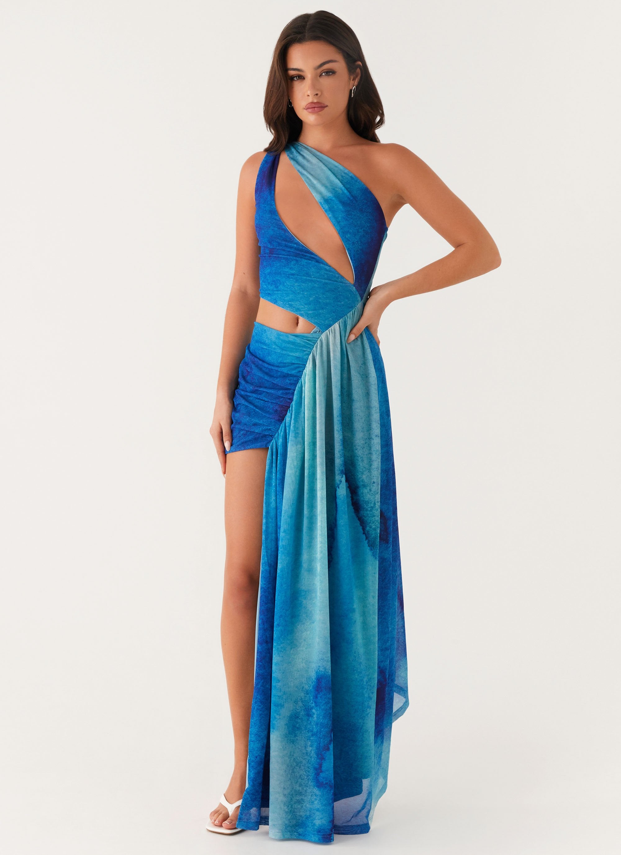 Blinded Maxi Dress - Blue Tie Dye-Sunny Prom. All rights reserved.