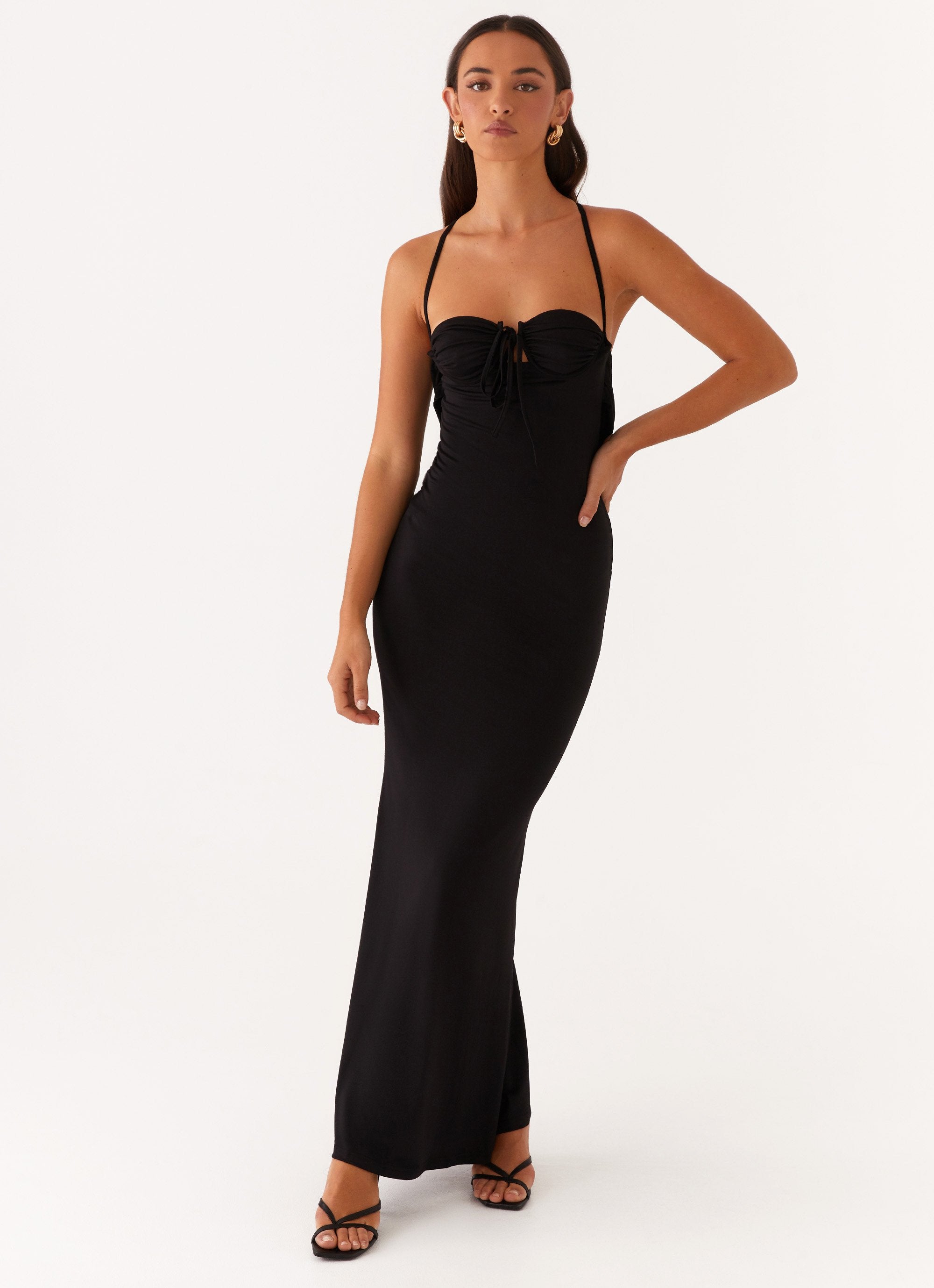 Bombshell Maxi Dress - Black-Sunny Prom. All rights reserved.