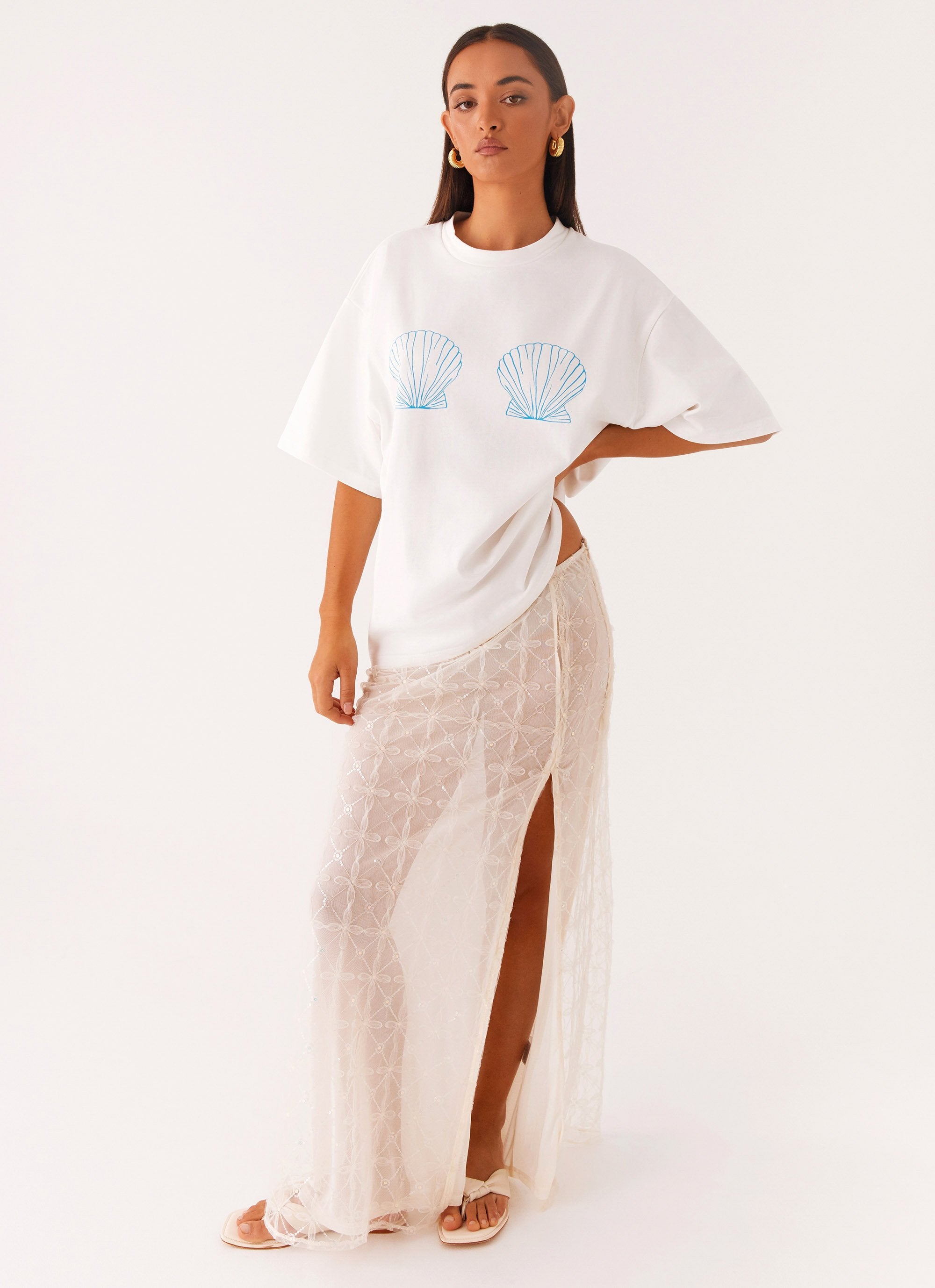 Born To Have Fun Oversized Graphic Tee - Blue Shell-Sunny Prom. All rights reserved.