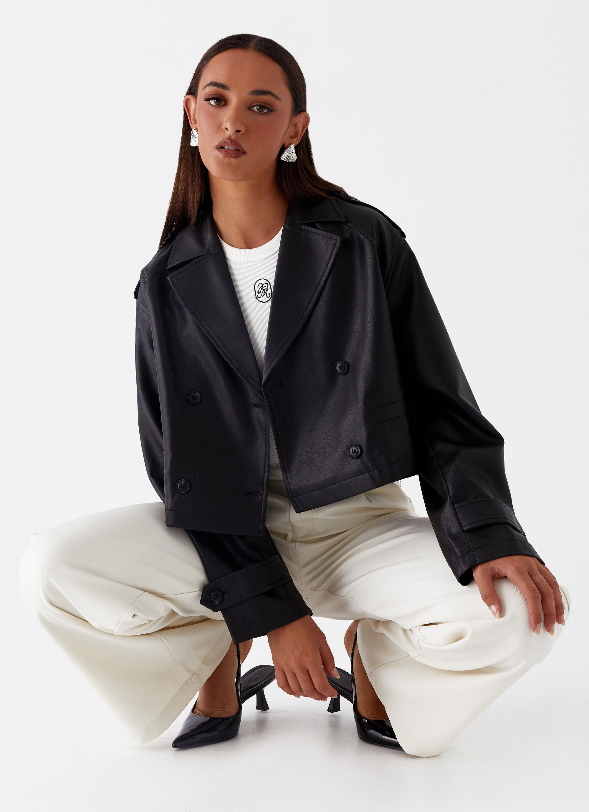 Bryson Cropped Jacket - Black-Sunny Prom. All rights reserved.