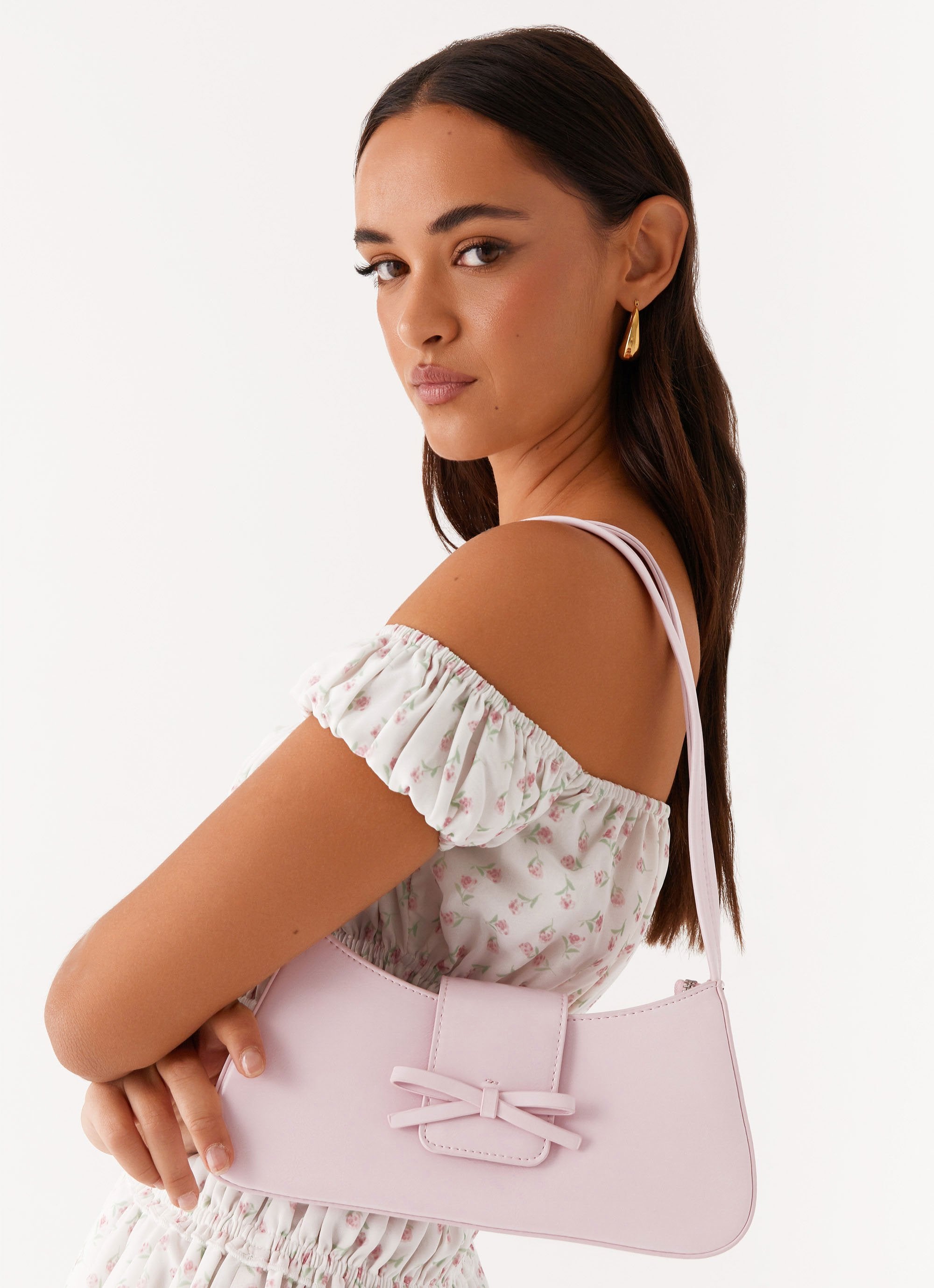 Cara Bow Shoulder Bag - Pink-Sunny Prom. All rights reserved.